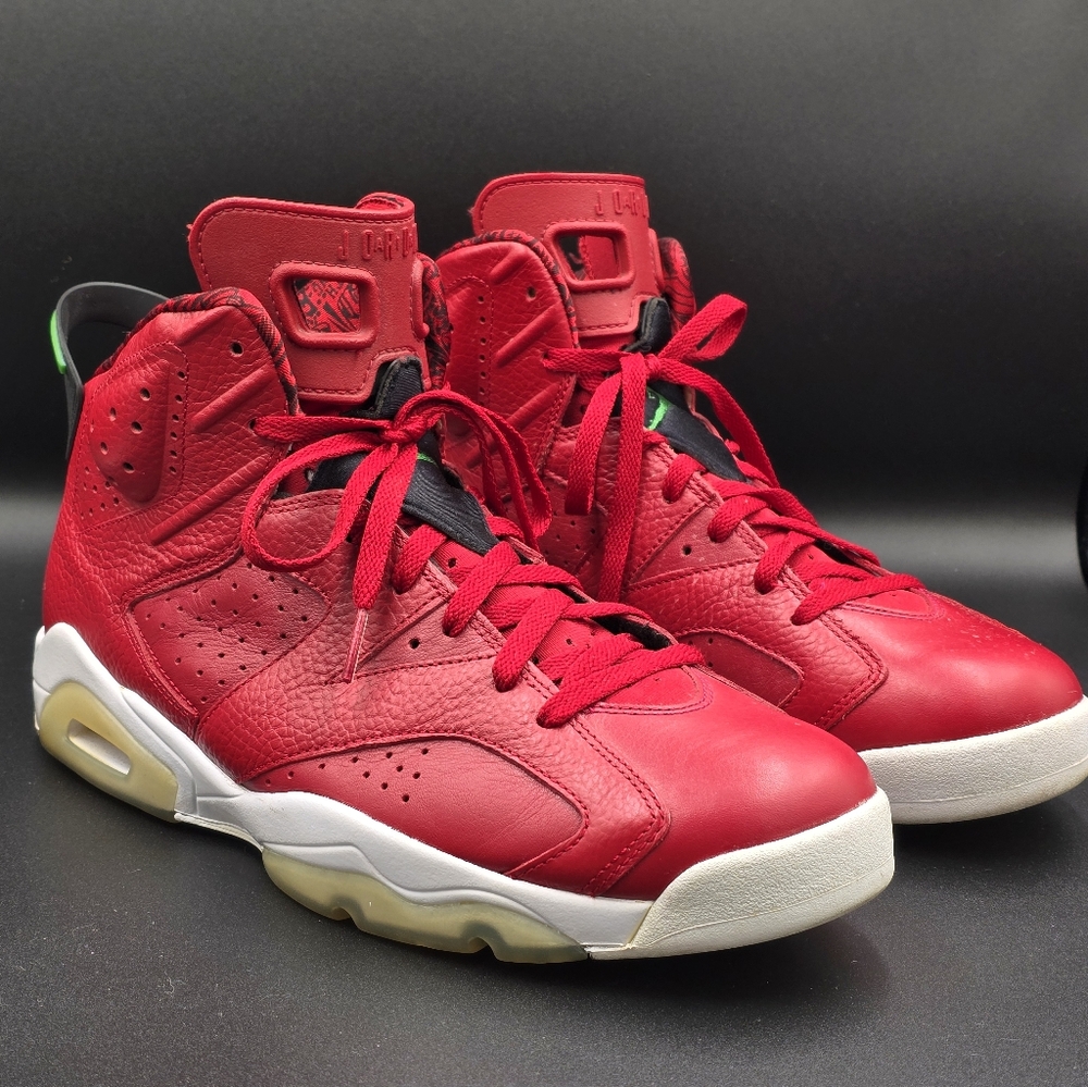 Nike Air Jordan Retro 6 Spizike History Of Jordan Red Black - Men's Size 12.5